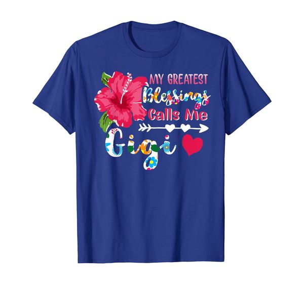 

My Greatest Blessings Call Me Gigi Floral Heart Gift T-Shirt, Mainly pictures