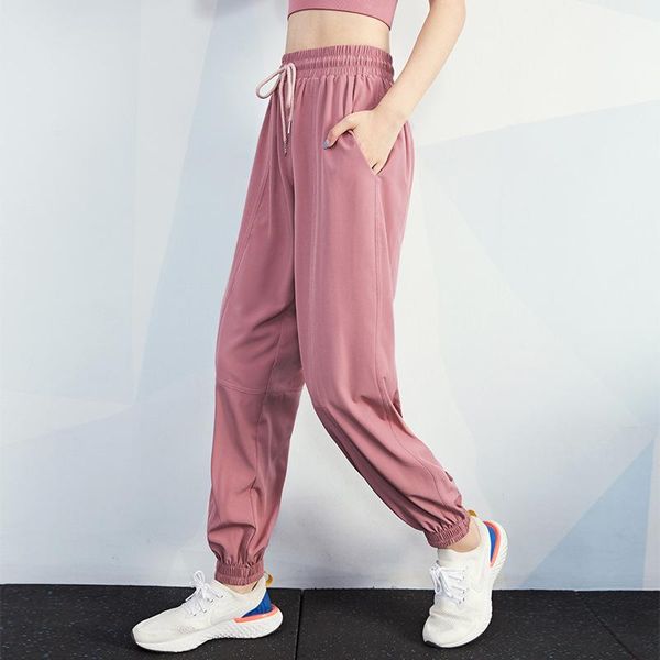 

running pants high waist women's pockets loose yoga gym fitness training trousers workout women jogging legging sweatpants, Black;blue