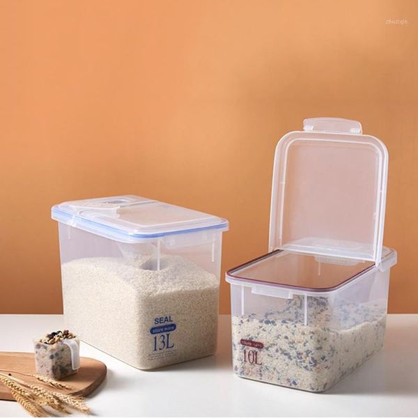 

storage bottles & jars household sealed moisture proof rice barrel dehumidification insect dog food box plastic saving square