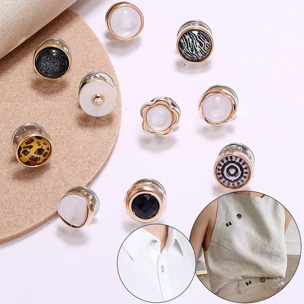 

pins, brooches 10pcs corsage cardigan collar brooch pin shawl button women creative jewelry accessories gifts, Gray