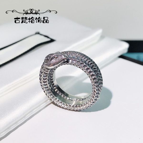 

ring old snake s925 silver fashion trendsetter zodiac animal shape hip hop couple