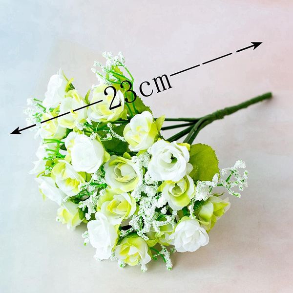 

artificial bouquet rose 7 branches fake flowers home wedding party decoration decorative & wreaths