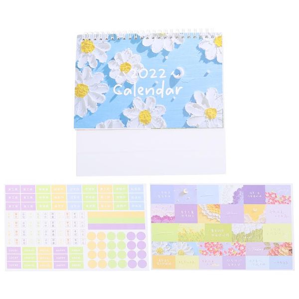 

party favor 1 pc exquisite deskcalendars oil painting style beautiful 2022