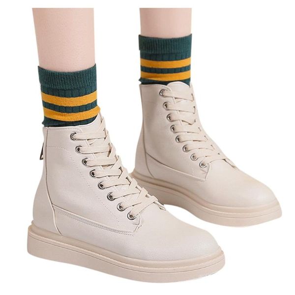 

boots white ankle for women leather winter waterproof botas mujer invierno 2021#g3, Black