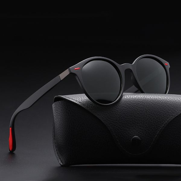 

classic rounds men polarized sunglasses anti-reflective mirrors driving sunglasses fashion women vintage plastic glasses uv400 glasses whole, White;black
