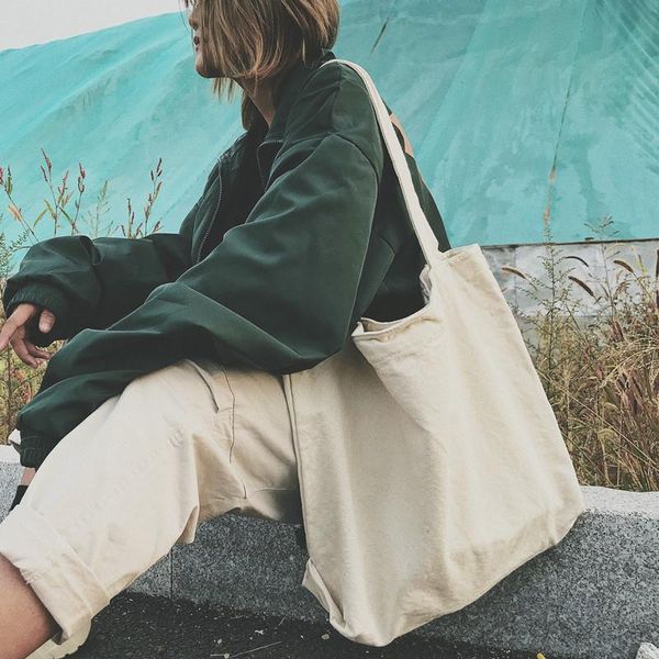 

evening bags original aizatly japanese lazy style retro large-capacity canvas bag female wild ins korean student art big shoulder