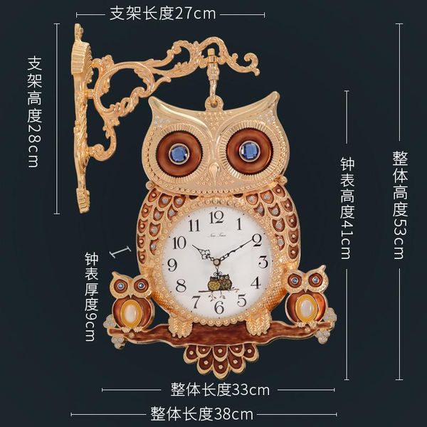 

wall clocks double face nordic clock creative silent digital electronic vintage luxury relogio parede home decoration 50zb50