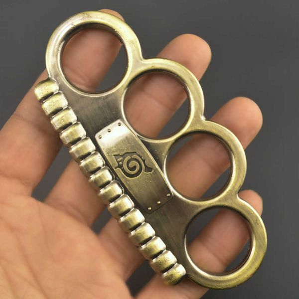 

clasp iron snail tiger legal self defense designer four finger hand brace ring fist set 356h, Golden;silver