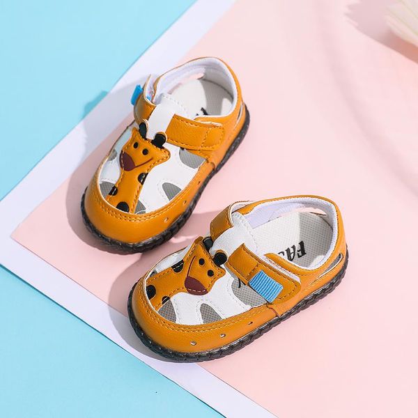 

sandals baby walking shoes 0-2 year old ox tendon bottom hole breathable anti slip kick proof boys and girls', Black;red
