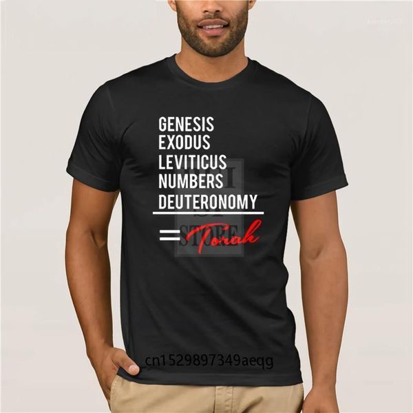 

men's t-shirts casual fashion t shirt round neck cool man's first 5 books torah hebrew israelites yeshua yahew, White;black