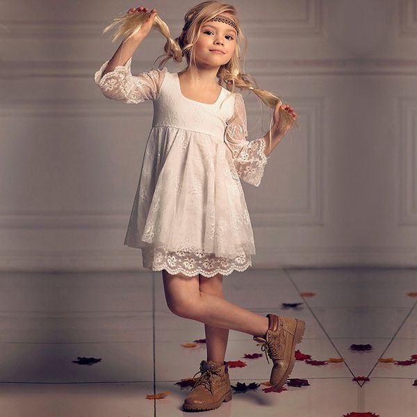 

girl's dresses retail girl lace ivory christmas princess for wedding party children clothing 2-13 years ymy001 x9hf, Red;yellow