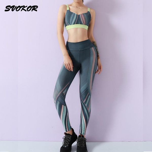 

yoga outfit svokor printed set seamless gym clothing sports bra leggings sportwear women workout fitness suits