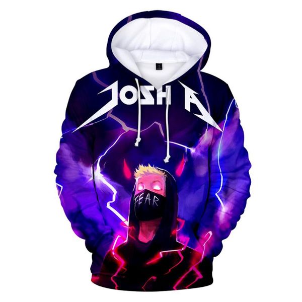 

men's hoodies & sweatshirts 2021 josh a jake hill 3d kpop hoodie men print hooded causal pullovers tracksuit, Black