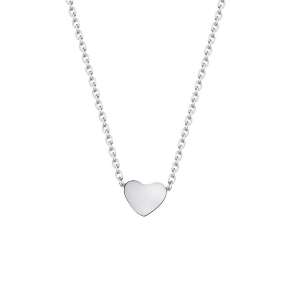 

pendant necklaces 10pcs romantic love memory wedding heart shape necklace for mom daughter sister grandmother friends valentine lover gift, Silver