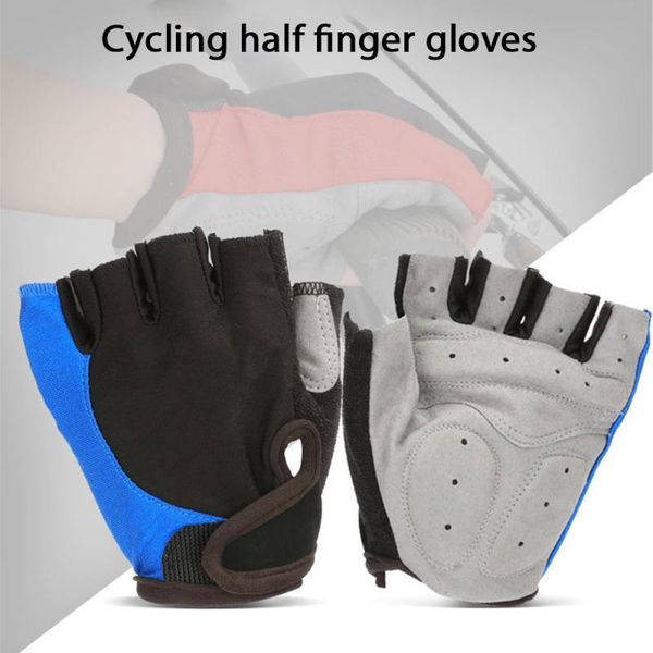 

half finger gloves bicycle road riding silicone short equipment cycling half-finger, Black