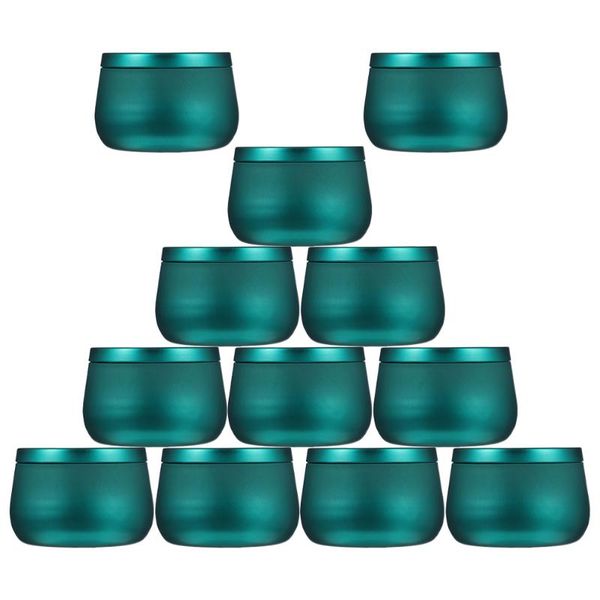 

storage bottles & jars 12pc tinplate tea can round sundries jewelry organizing boxes