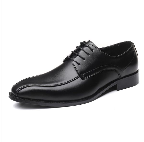 

luxurys men dress shoes business formal male office leather brock elegant wedding shoe autumn footwear, Black