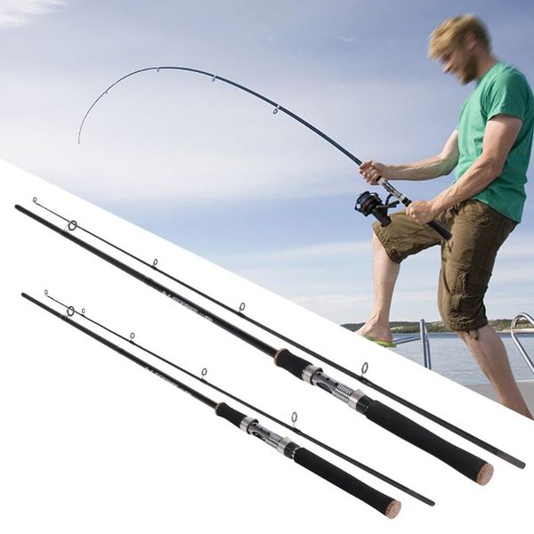 

boat fishing rods fiberglass rod 1.8m / 2.1m 2 sections spinning lure pole tackle