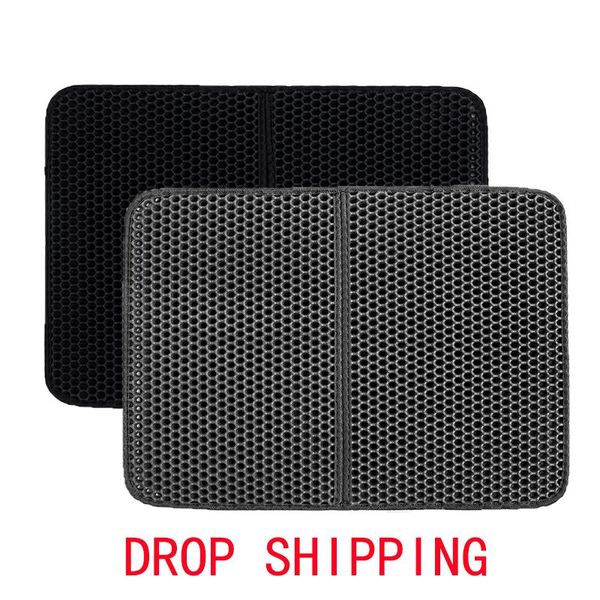 

cat beds & furniture pet litter mat waterproof double layer box clean pad for cats accessories