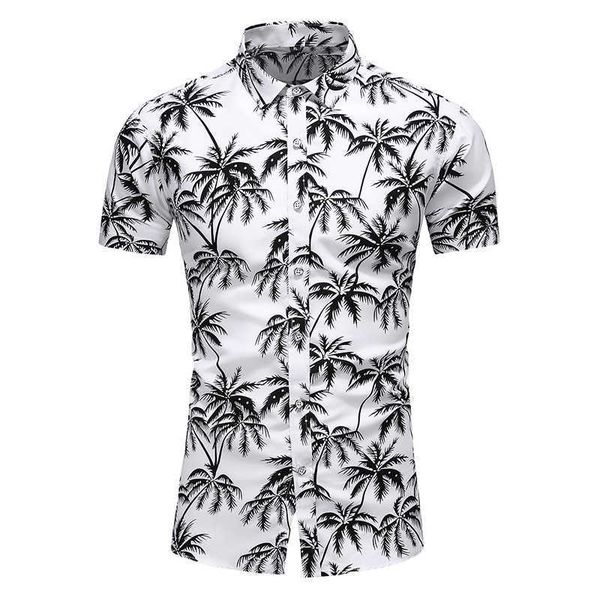 

2021 summer short sleeve shirt mens casual flower beach hawaiian shirts slim fit floral shirts men plus size 5xl 6xl 7xl p0812, White;black