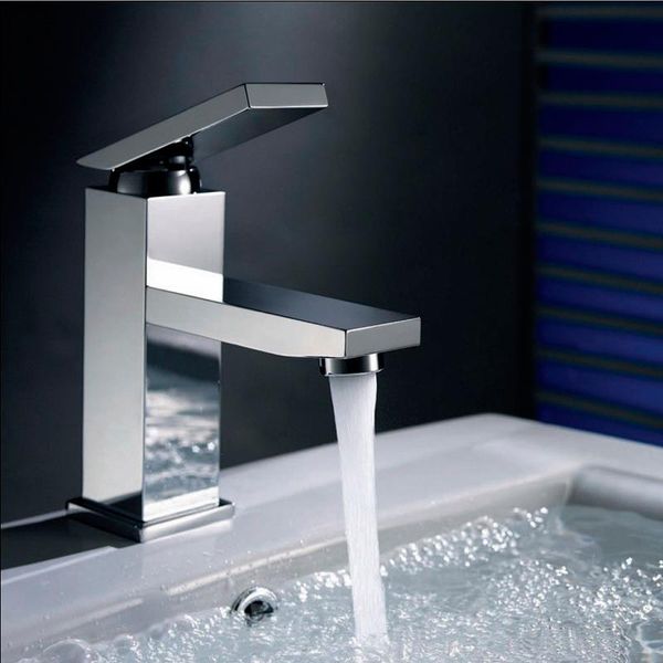 

bathroom sink faucets solid brass faucet chrome plated mixer single handle hole surface mounted basin tap torneira