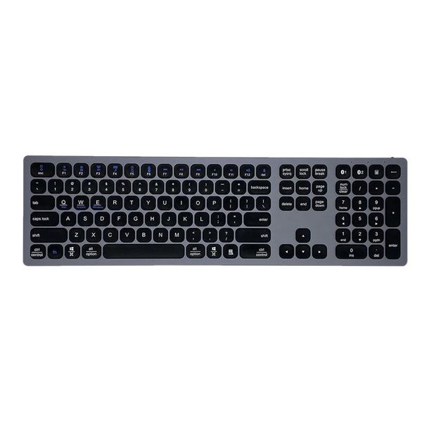 

c-type wireless bluetooth/usb 3.0 ultra-thin keyboard, for macos, android, windows-gray keyboards