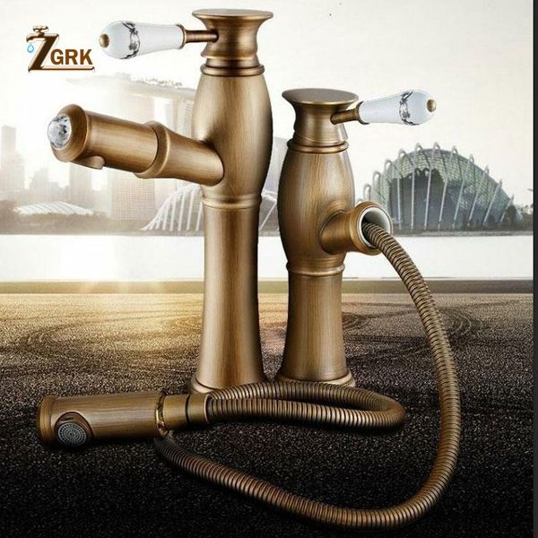 

basin faucets bathroom sink tap antique brass faucet single handle vintage deck mount torneiras and cold