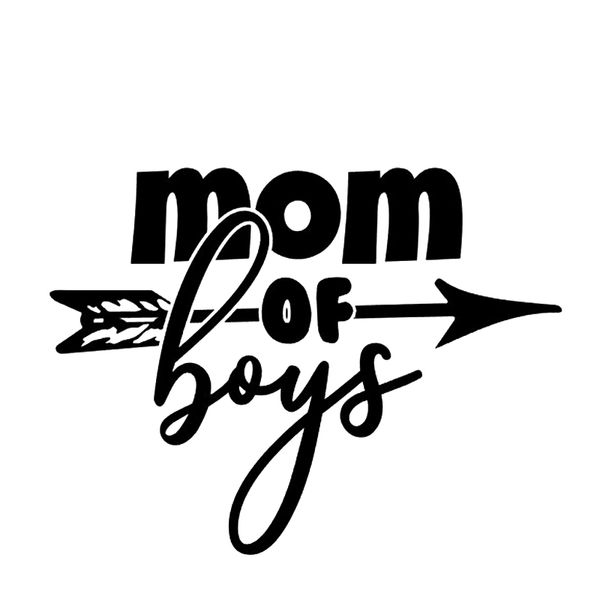 

17*12.9cm Mom of Boys Arrow Car Stickers Fashion Personality car stickers to cover scratches New Style Hot, Black