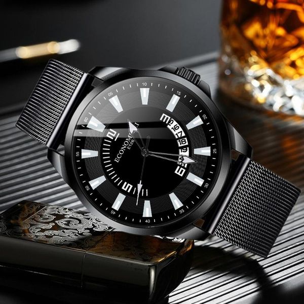 

wristwatches luxury men's watch fashion s^imple black blue white hollow leather strap mechanical wrist clock retro, Slivery;brown