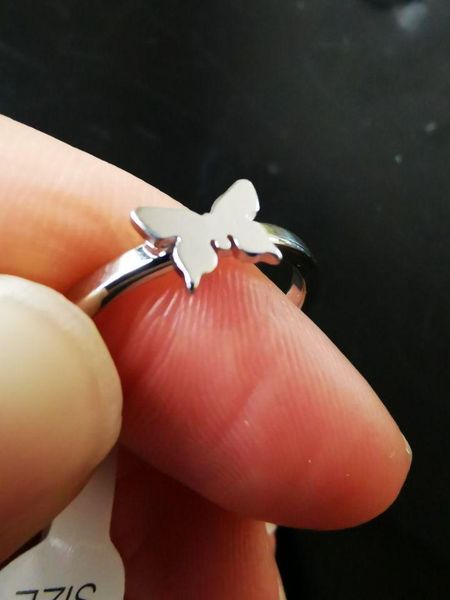 

butterfly ring couple lovers gif for lover ylq7102 wedding rings, Slivery;golden