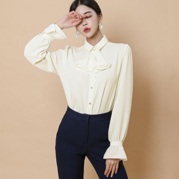 

dress arrival fashionable spring wild female blouse ol white temperament flare plied looser top shirt, Black;gray