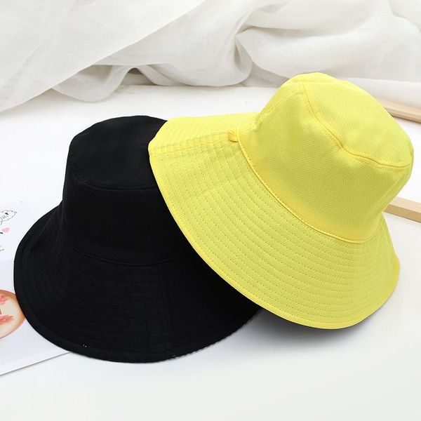 

cloches ldslyjr 2021 cotton double sided wear bucket hat fisherman outdoor travel foldable sun cap hats for men and women 24, Blue;gray