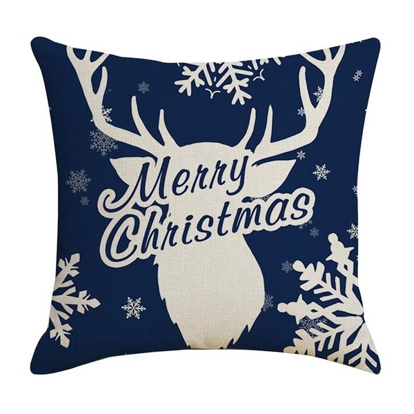 

pillow case 45x45cm elk christmas pillowcase merry decoration home cushion cover 2021 navidad gifts year