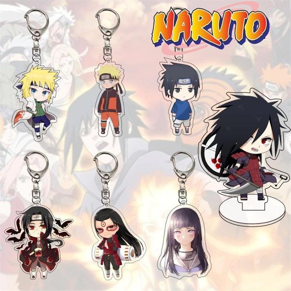 

new arrival classic anime collection key chain ring cartoon q version characters acrylic pendant keychain ornaments chaveiro, Silver