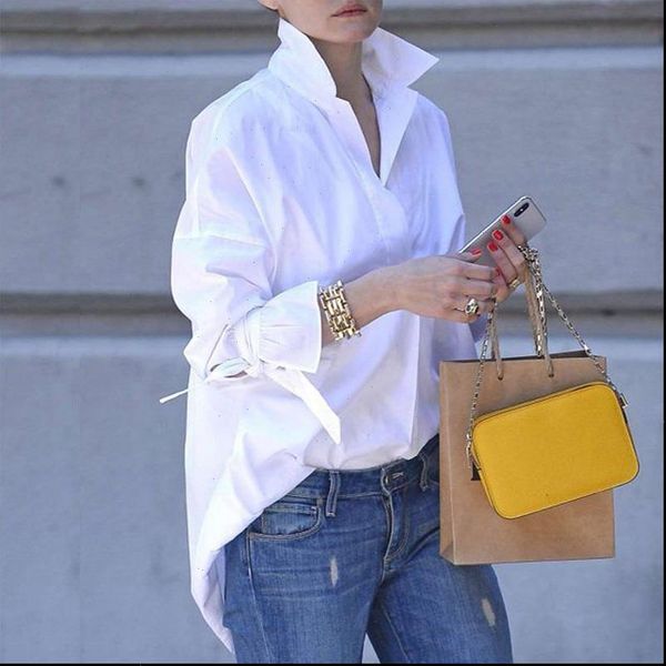

women womens blouses white blouse shirt long sleeve casual lapel pure plus size