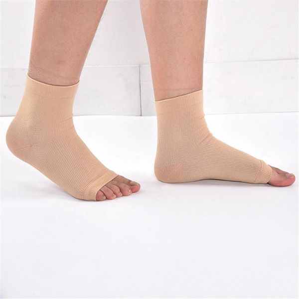 

ankle support 1pair foot sock protector pain relief plantar fasciitis heel bottom cracked protective pad, Blue;black