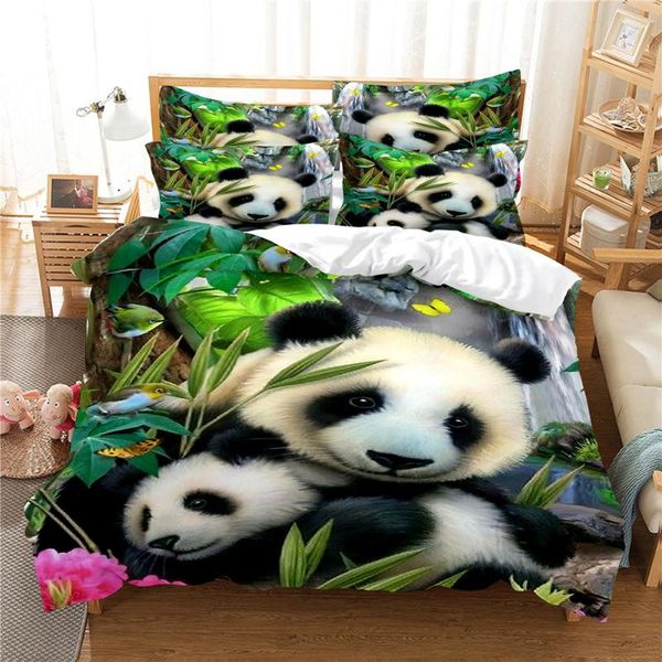 

bedding sets panda set  duvet cover bed cotton bedroom