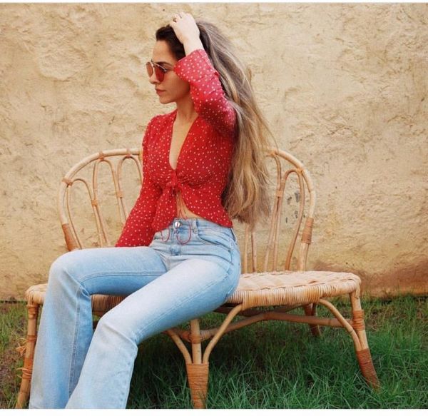 

women's blouses & shirts women silk top, White