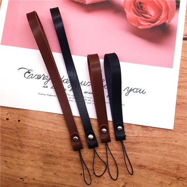 

cell phone straps & charms leather wrist strap hand lanyard for camera usb flash drives keys id card keycord keychain