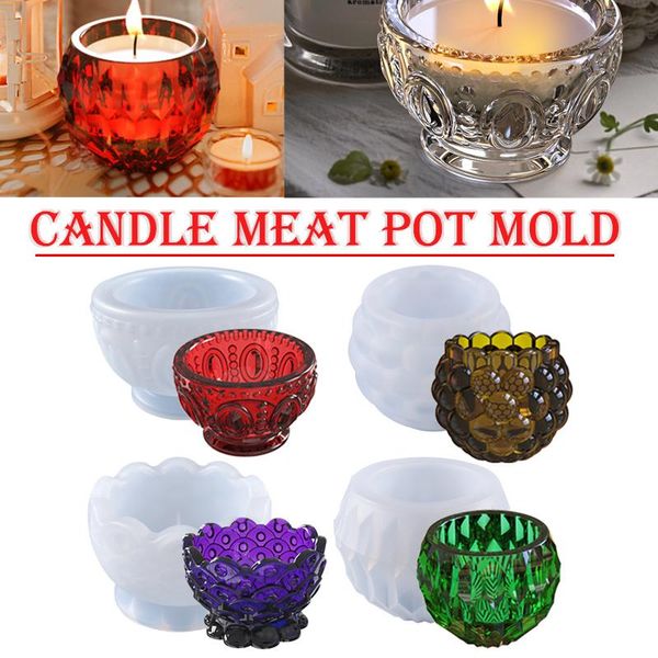 

craft tools candle holder silicone mold soap epoxy resin succulent plant flower pot home decoration