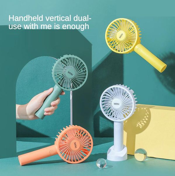

electric fans portable fan handheld mini students small spray three-speed deskusb rechargeable outside mute moisturizing bracket