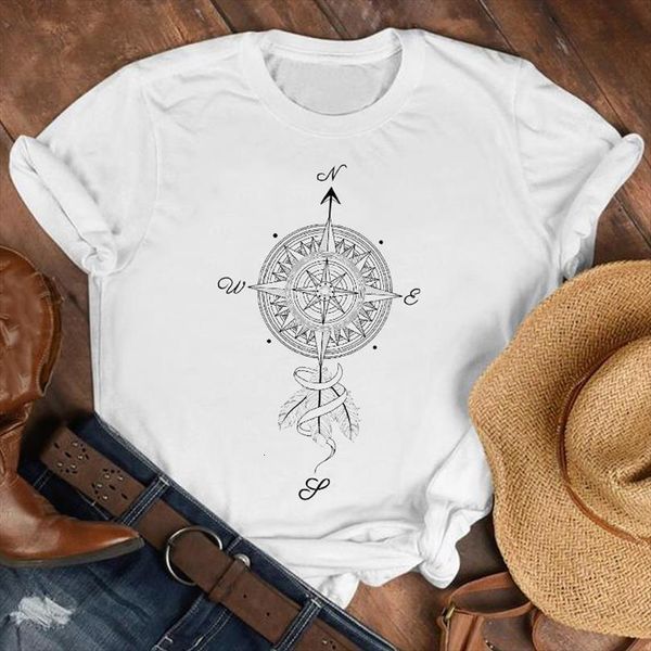 

and women lady cartoon compass men t shirt vintage womens fashion summer fall clothes tee female print graphic, White;black