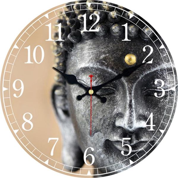 

wall clocks buddha vintage clock,fashion clock,wooden cardboard clock,modern home decor circle single face stickers 16inch