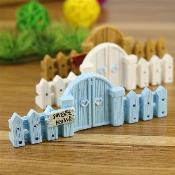 

decorative objects & figurines cute micro-landscape fence railings wooden ornament diy resin design craft mini fairy garden cottage landscap