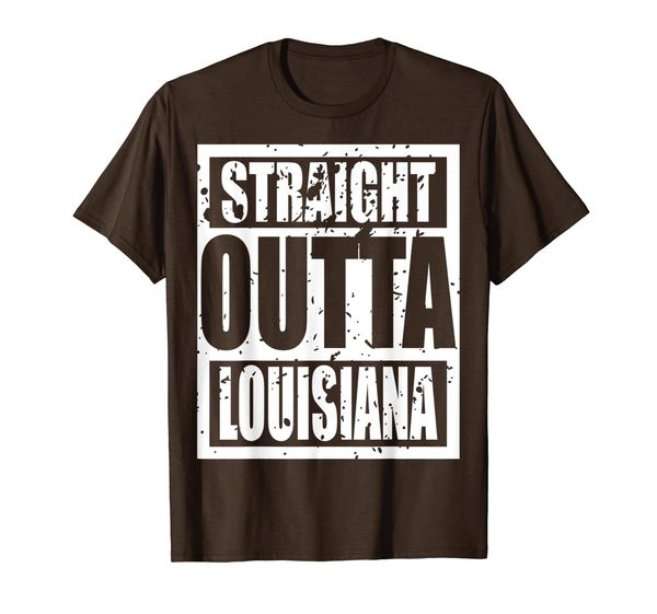 

straight outta louisiana tshirt funny gift, White;black