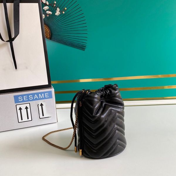 

drawstring bagbags genuine leather bucket bags fashion golden chain strap women cross body shoulder bag casual string crossbody handbag purs