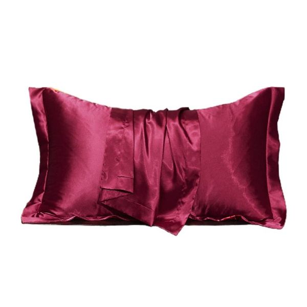 

pillow case 1pc 55x85cm imitation silk satin pillowcase modern simple solid color smooth single hypoallergenic cooling