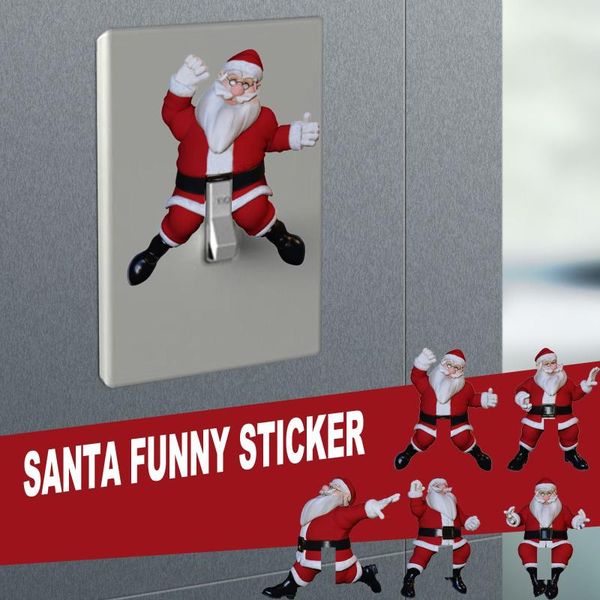 

wall stickers fashion home fun years christmas santa claus switch strip
