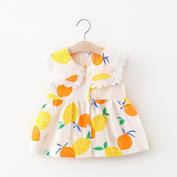 

summer baby girls print dress girl's dresses, Red;yellow