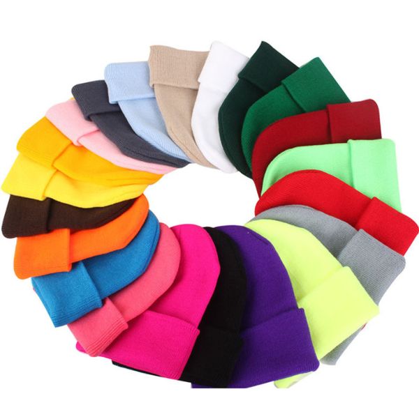 Der neueste Partyhut, fluoreszierende Strickkopf-Bonbonfarben für Herbst und Winter, eine Vielzahl von Stilen zur Auswahl, unterstützt individuelle Logos